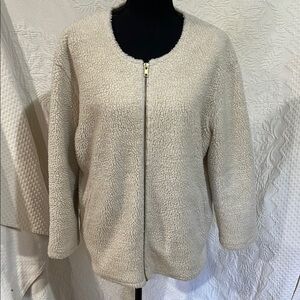 J. Crew Cream Teddy Jacket Cozy Textured Style